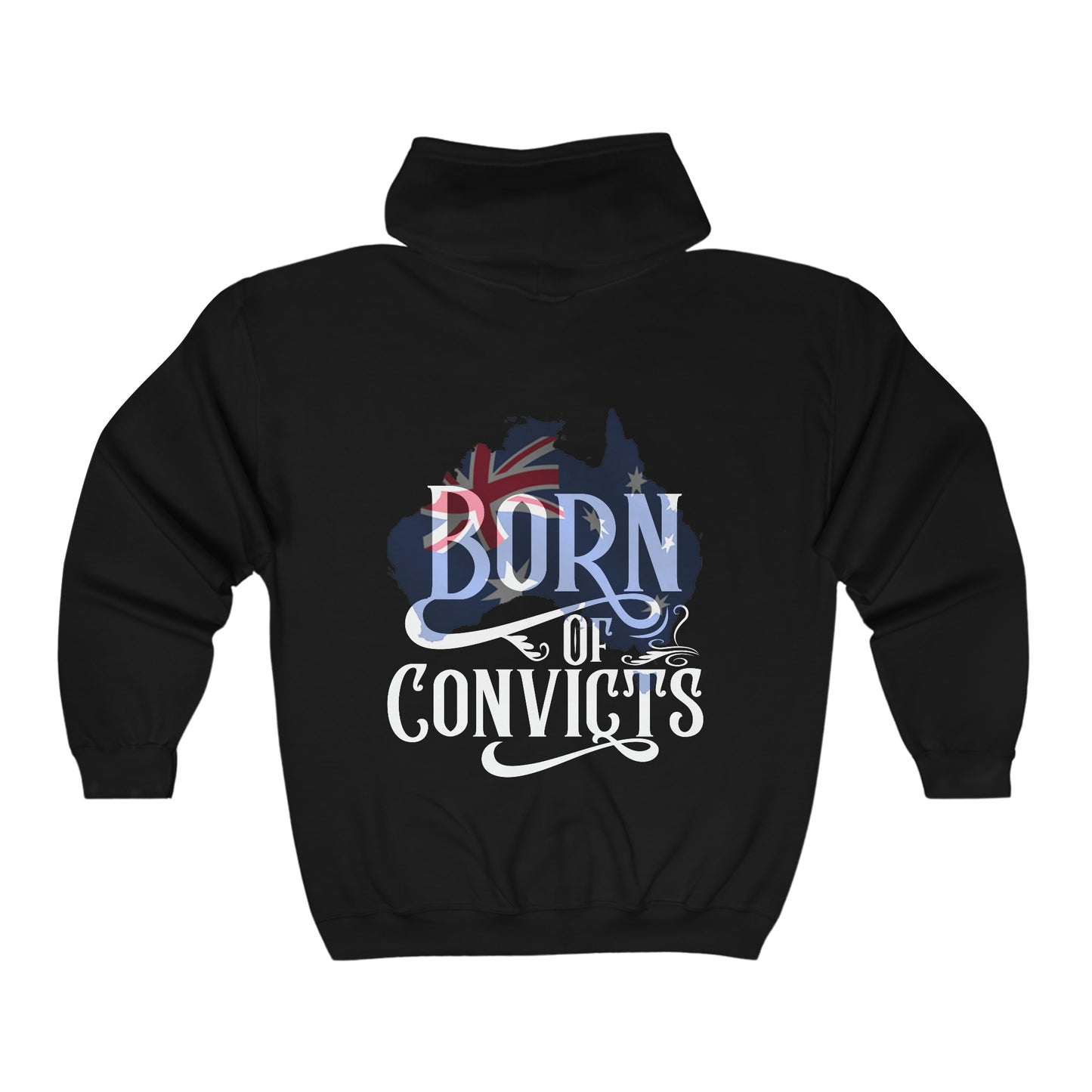 Born of Convict Full Zip Hoodie (Front & Back Print)