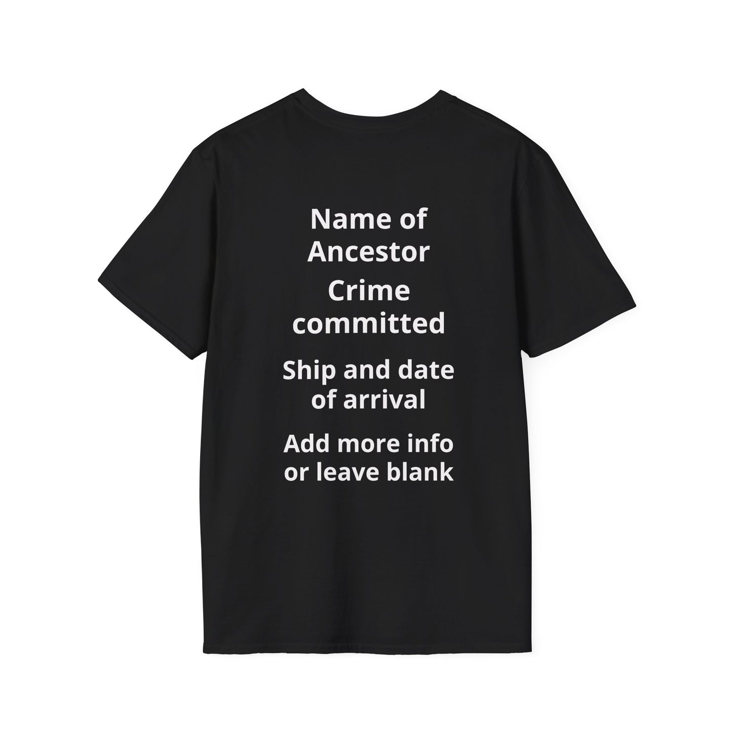 Born of Convicts -  Personalise Back of T-Shirt