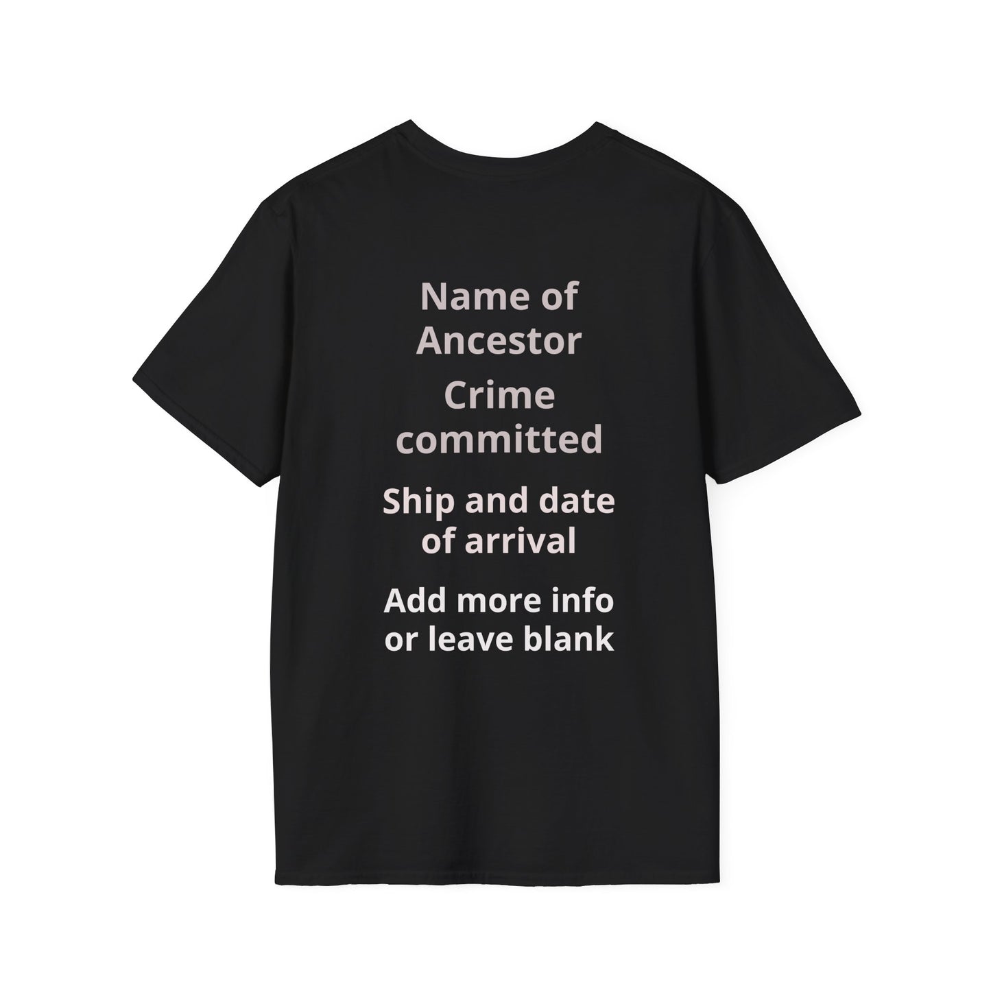 Born of Convicts -  Personalise Back of T-Shirt