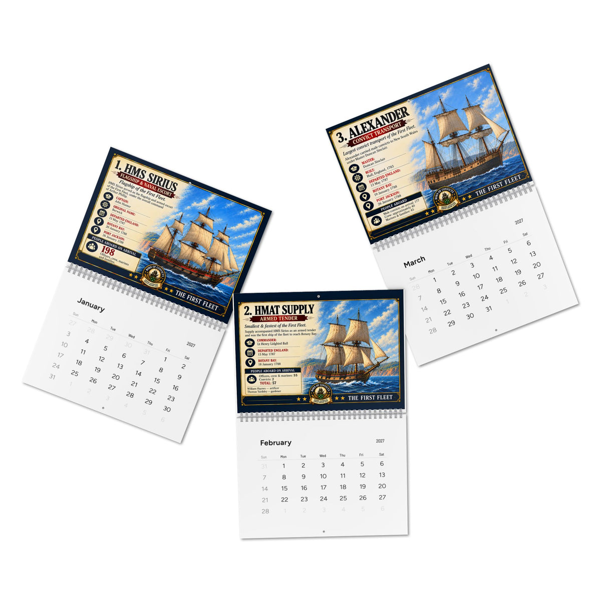 Born of Convicts — First Fleet 2027 Wall Calendar