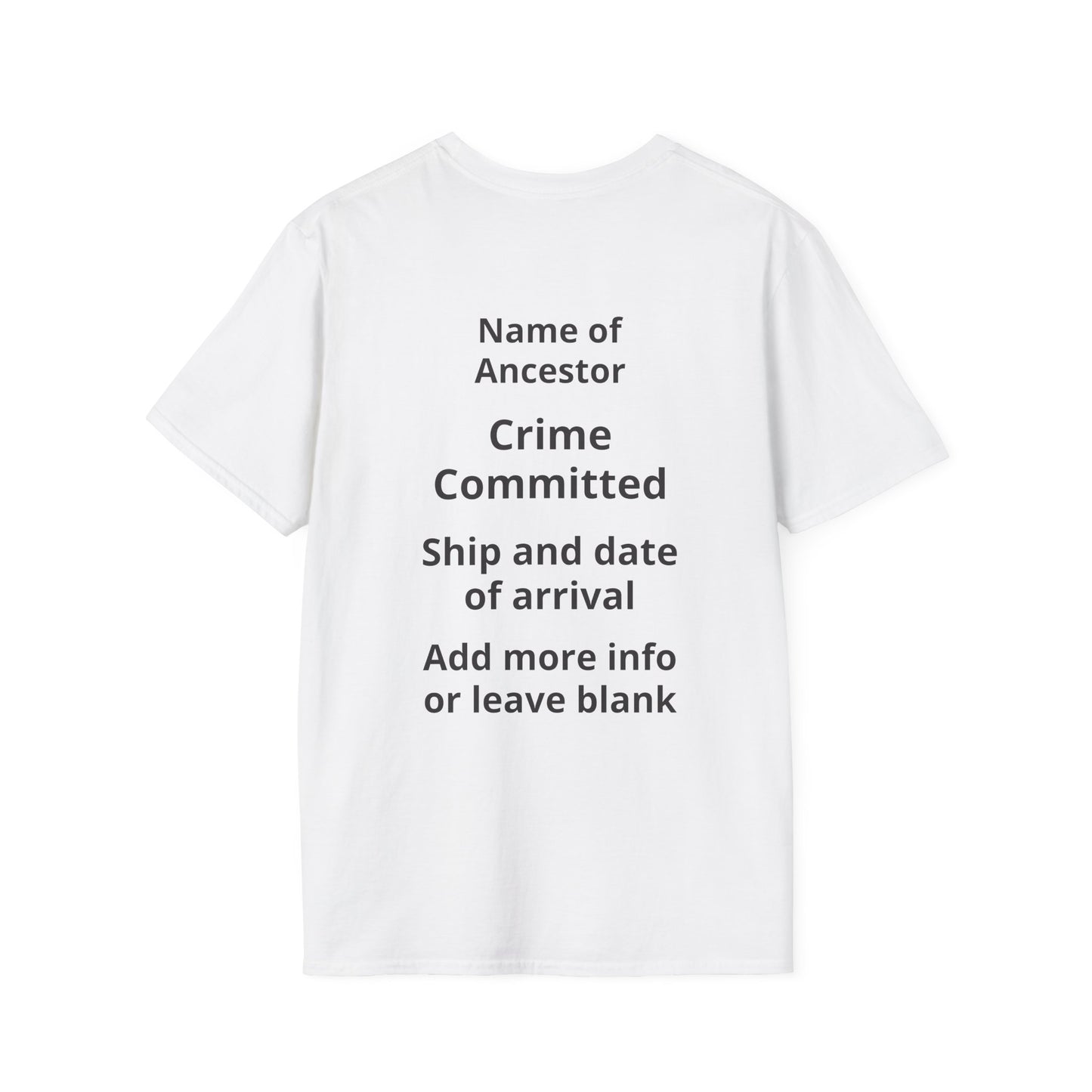 Born of Convicts -  Personalise Back of T-Shirt