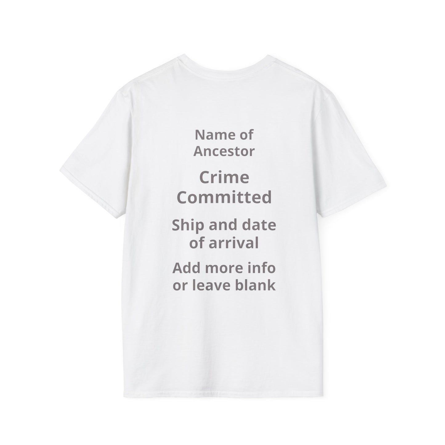 Born of Convicts -  Personalise Back of T-Shirt