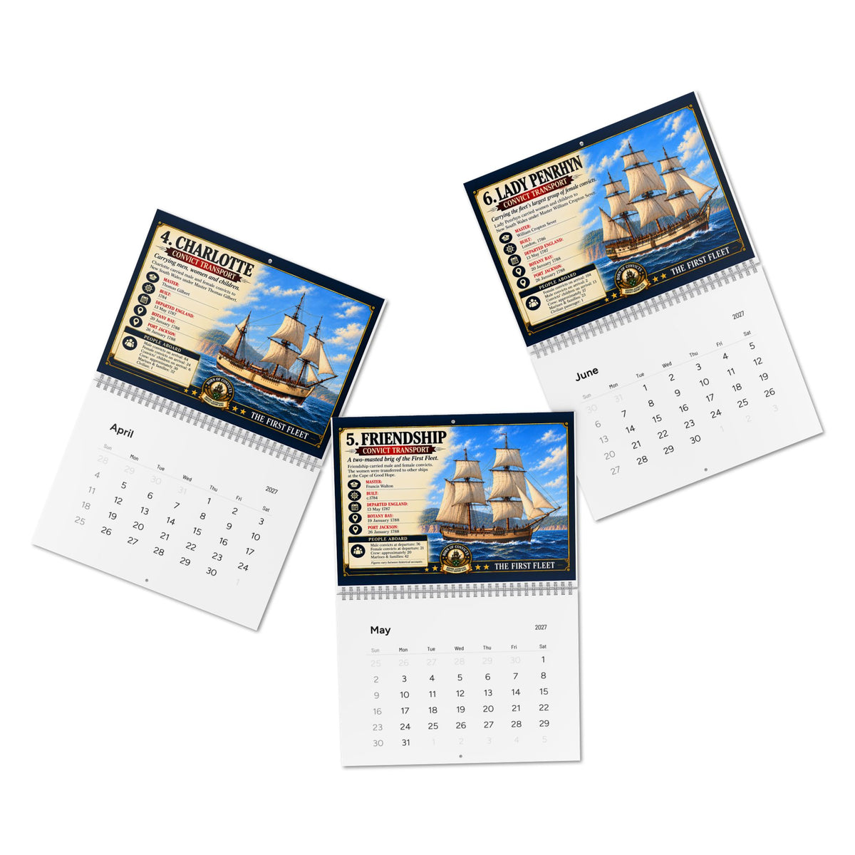 Born of Convicts — First Fleet 2027 Wall Calendar