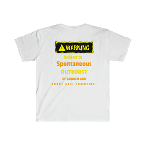Warning subject to spontaneous outburst (Back Print)